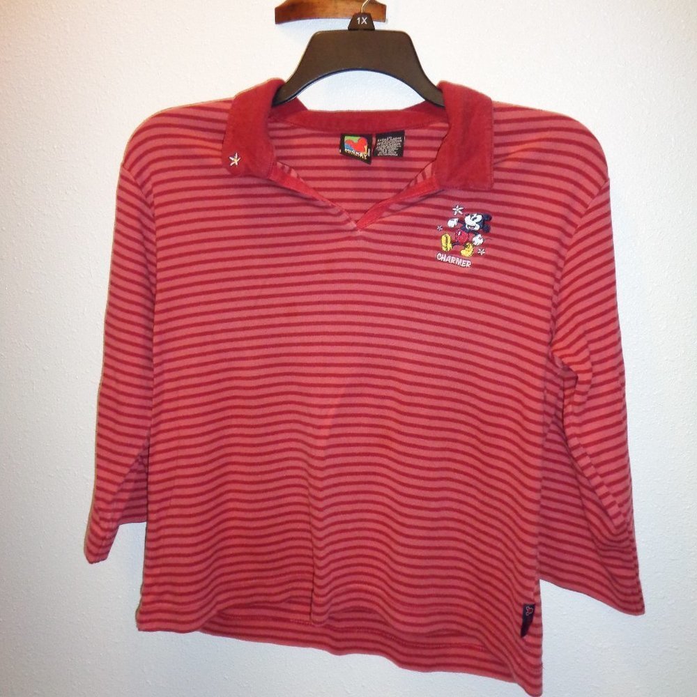 DISNEY Mickey Unlimited Charmer Mickey Mouse Long Sleeve Top Size XL